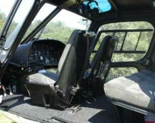 A bordo del helicóptero 